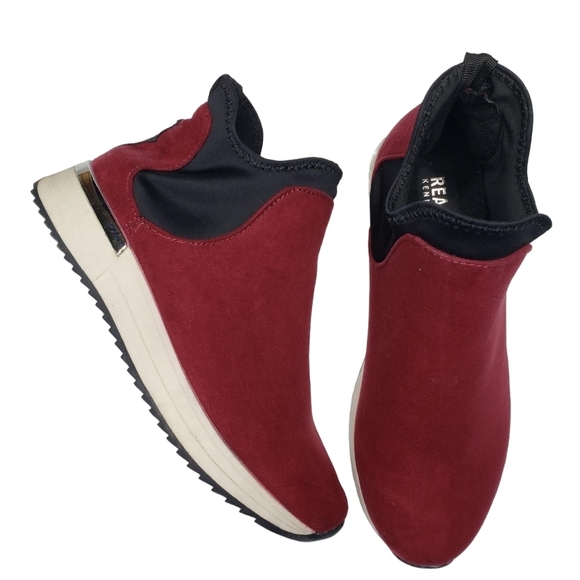Kenneth Cole Reaction | Cameron Chelsea Jogger Red Textile High Top Sneakers 6 - Picture 1 of 9